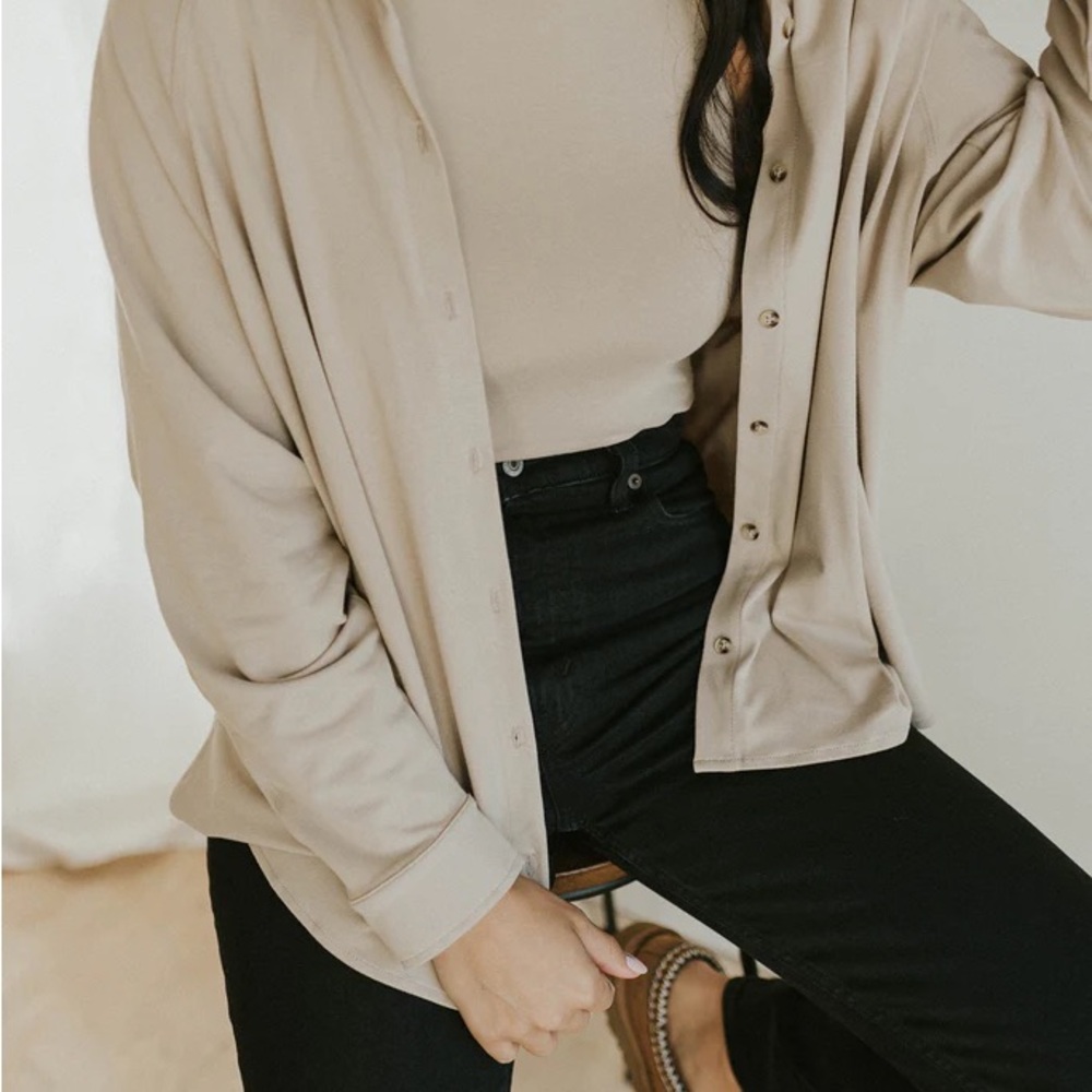 Beige and black Button-Up Shirt bundle jax and Lennon